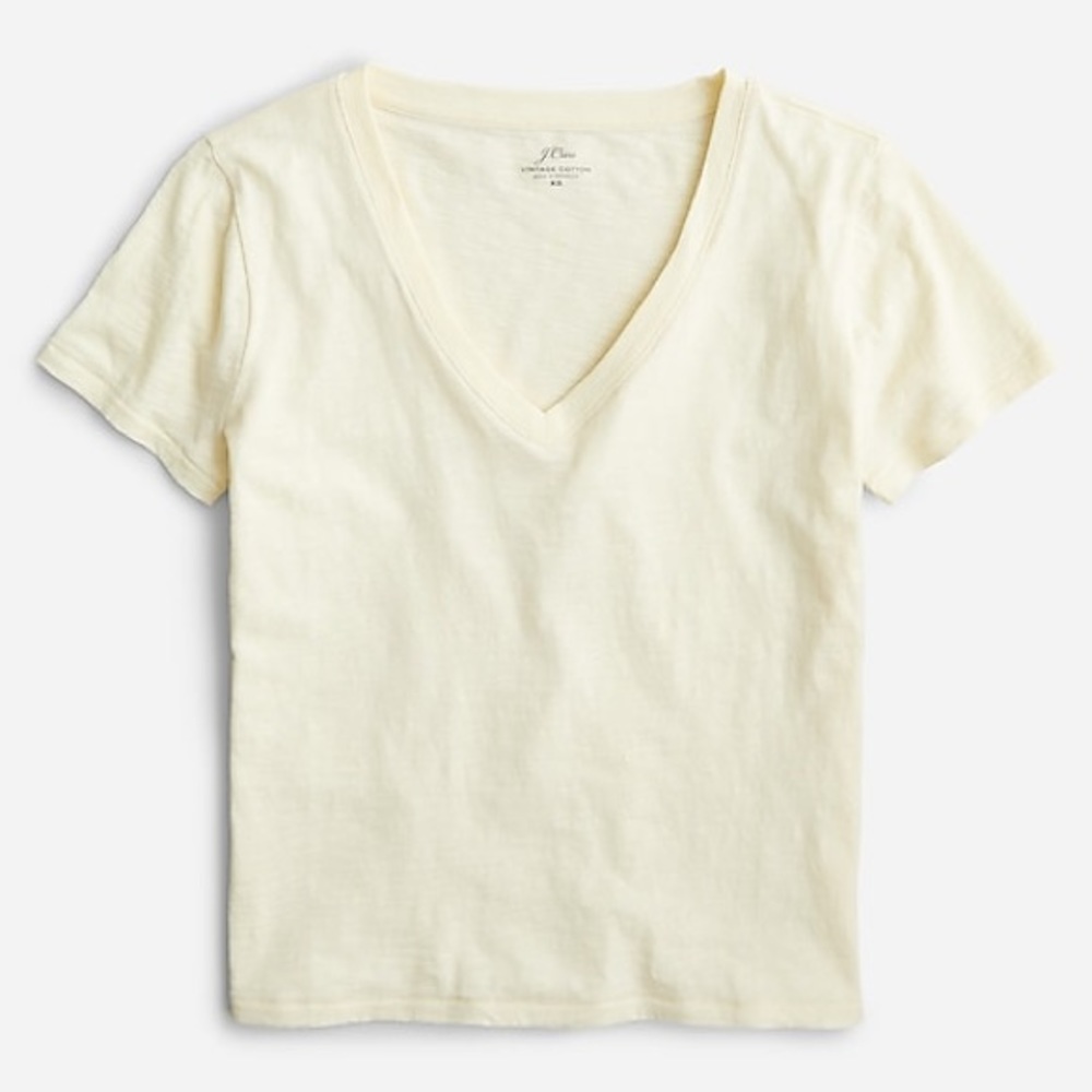 JCrew Vintage Cotton V-neck Tee